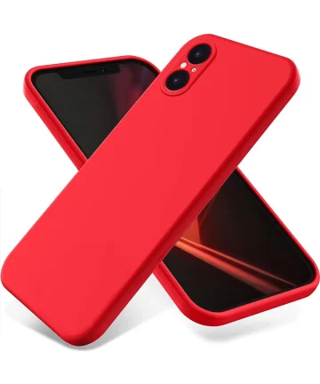 Sony Xperia 5 V Hoesje Siliconen Back Cover Rood Hoesjes