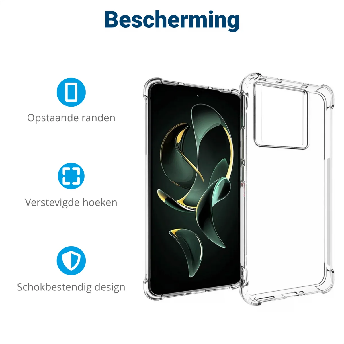Xiaomi 13T / 13T Pro Hoesje Schokbestendig en Dun TPU Transparant afbeelding 4