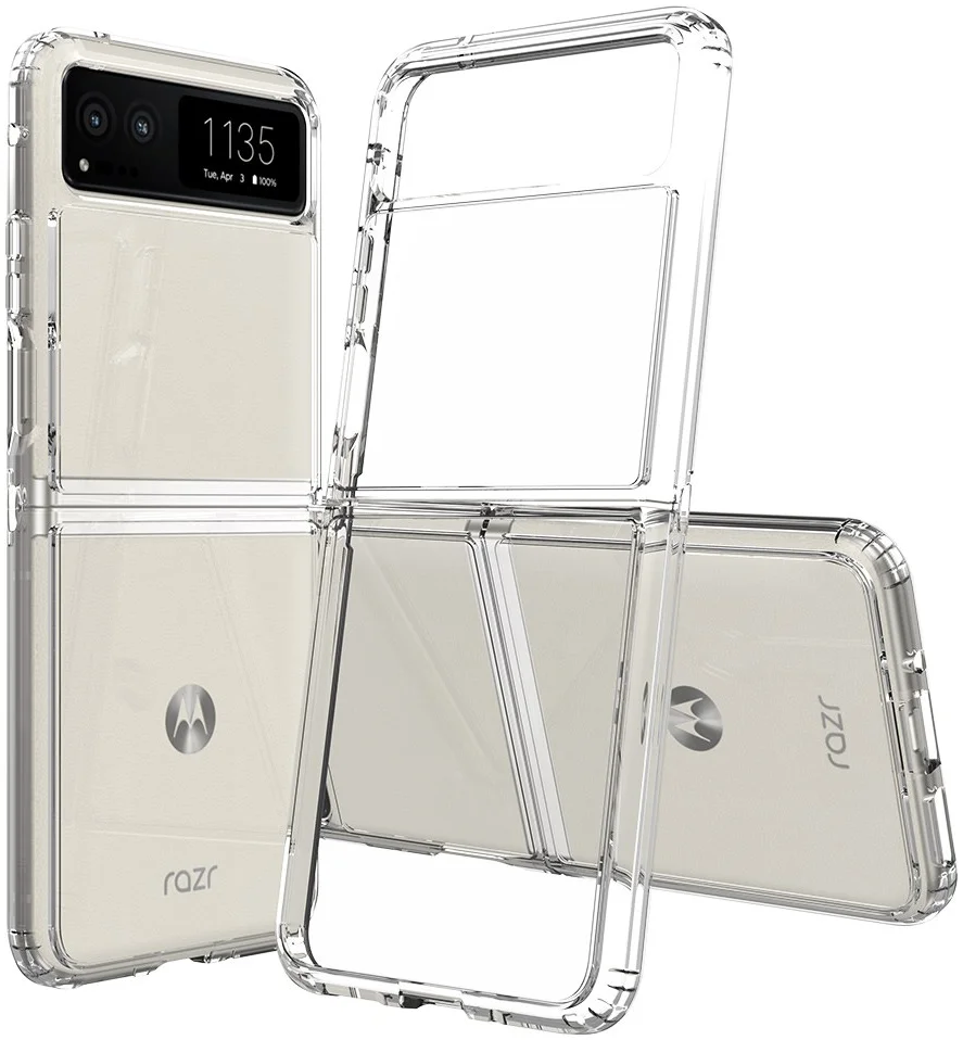 Motorola Razr 40 Hoesje Acryl Back Cover Transparant afbeelding 1
