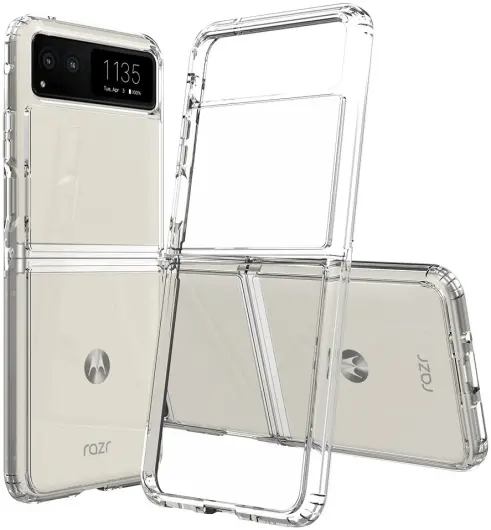 Motorola Razr 40 Hoesje Acryl Back Cover Transparant afbeelding 1