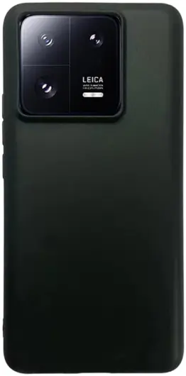 Xiaomi 13T / 13T Pro Hoesje Matte Back Cover Dun TPU Zwart afbeelding 1