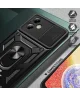 Motorola Moto G14 Hoesje met Camera Slider en Kickstand Ring Zwart