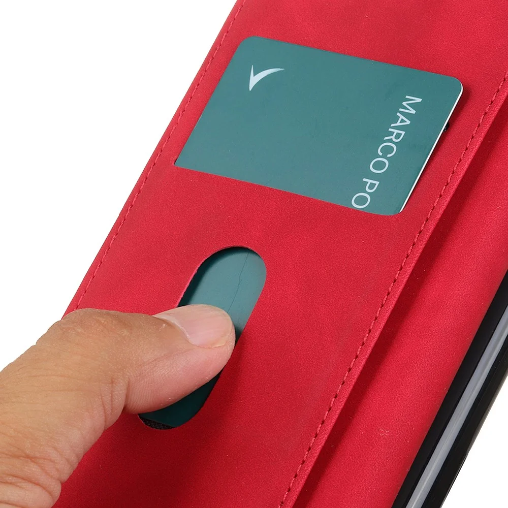 KHAZNEH Oppo A18 / A38 Hoesje Retro Wallet Book Case Rood afbeelding 6