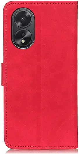 KHAZNEH Oppo A18 / A38 Hoesje Retro Wallet Book Case Rood afbeelding 8