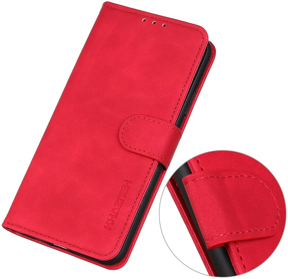 KHAZNEH Motorola Moto G84 Hoesje Retro Wallet Book Case Rood afbeelding 4