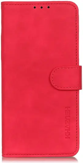 KHAZNEH Motorola Moto G84 Hoesje Retro Wallet Book Case Rood afbeelding 7