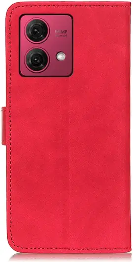 KHAZNEH Motorola Moto G84 Hoesje Retro Wallet Book Case Rood afbeelding 8
