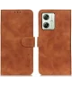 KHAZNEH Motorola Moto G54 Hoesje Retro Wallet Book Case Bruin