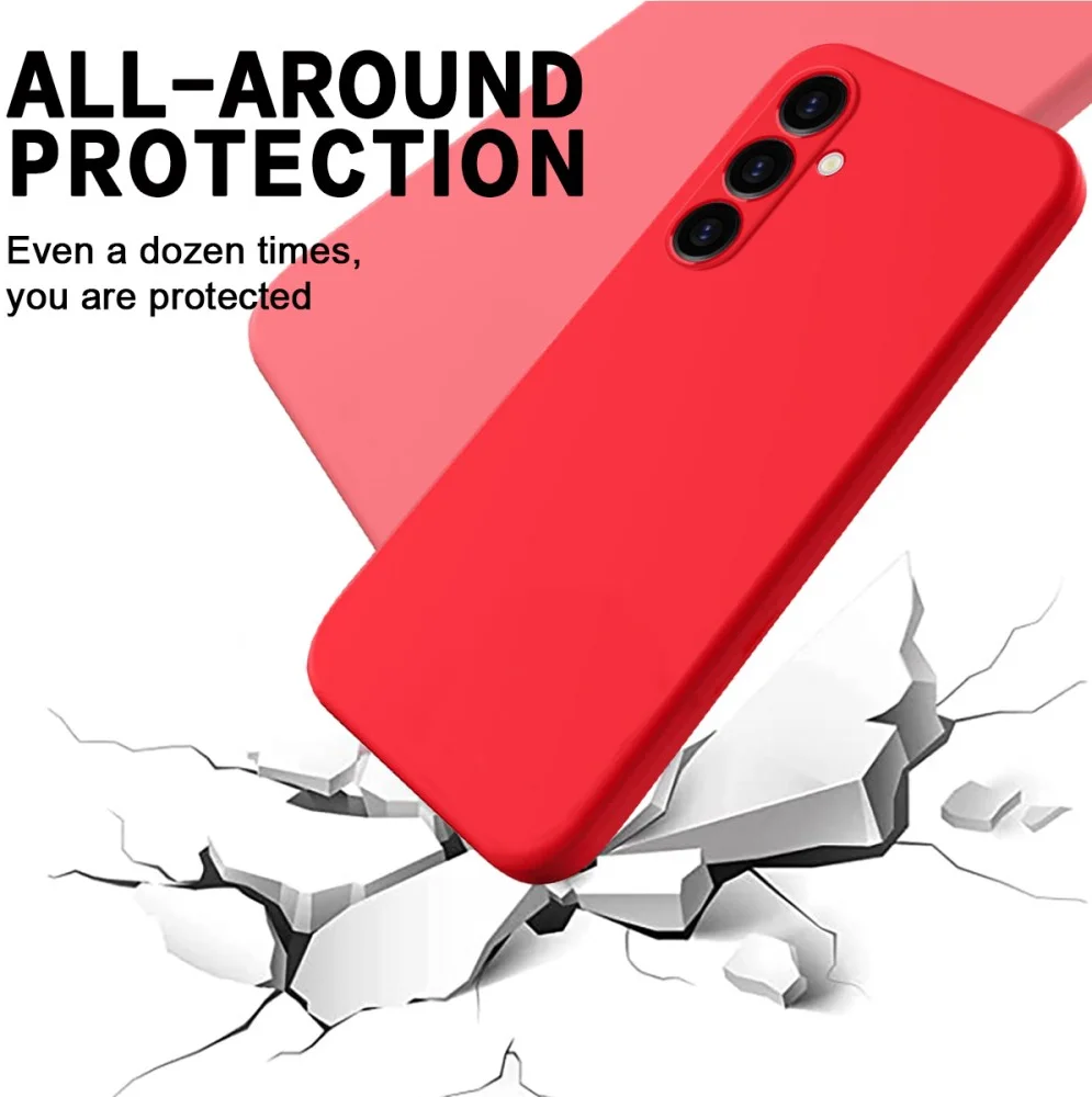 Samsung Galaxy A05s Hoesje Siliconen Back Cover Rood afbeelding 3