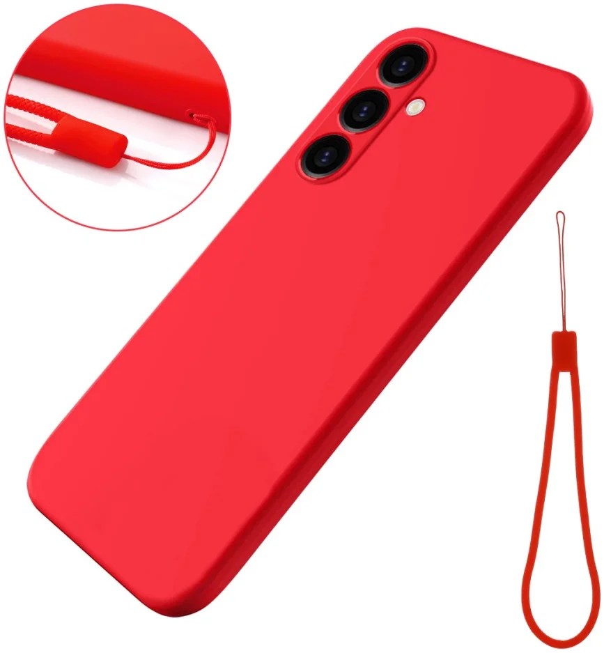 Samsung Galaxy A05s Hoesje Siliconen Back Cover Rood afbeelding 4