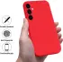 Samsung Galaxy A05s Hoesje Siliconen Back Cover Rood afbeelding 2
