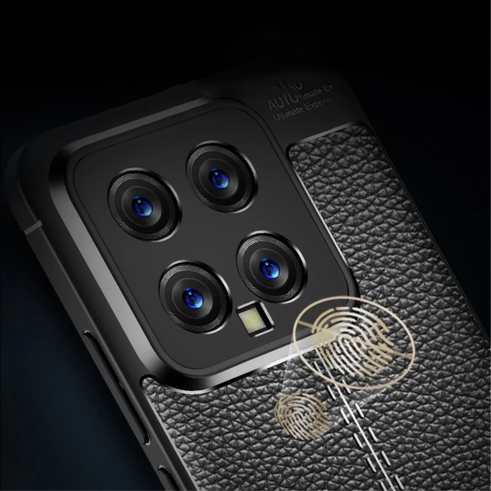 Xiaomi 14 Hoesje met Kunstleer Coating Back Cover Zwart afbeelding 6