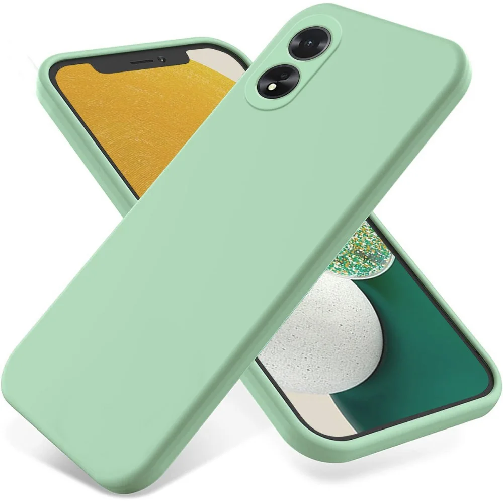 Oppo A18 / A38 Hoesje Siliconen Back Cover Groen afbeelding 1