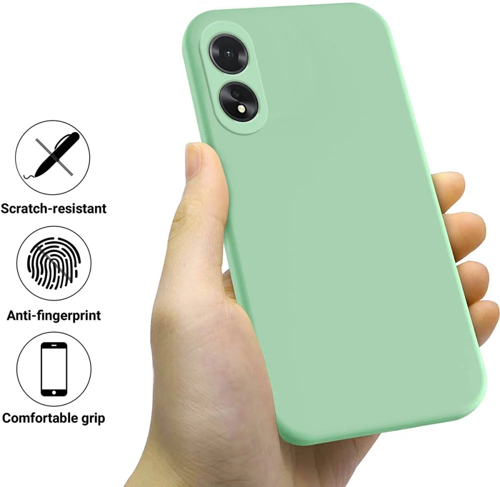 Oppo A18 / A38 Hoesje Siliconen Back Cover Groen afbeelding 3