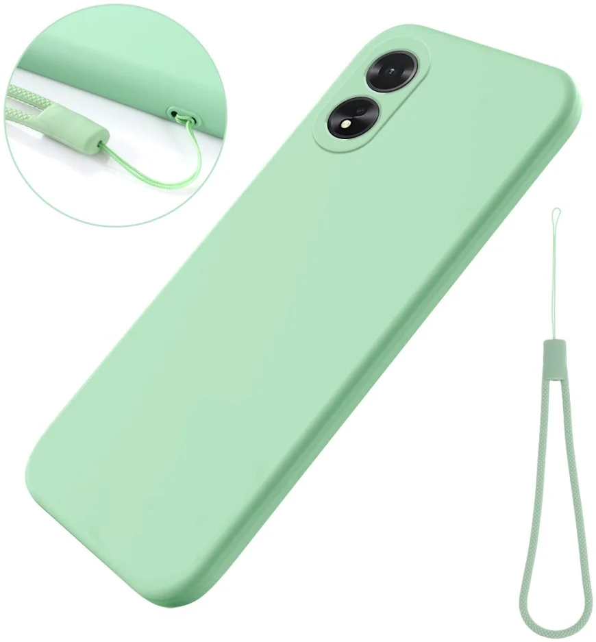 Oppo A18 / A38 Hoesje Siliconen Back Cover Groen afbeelding 4