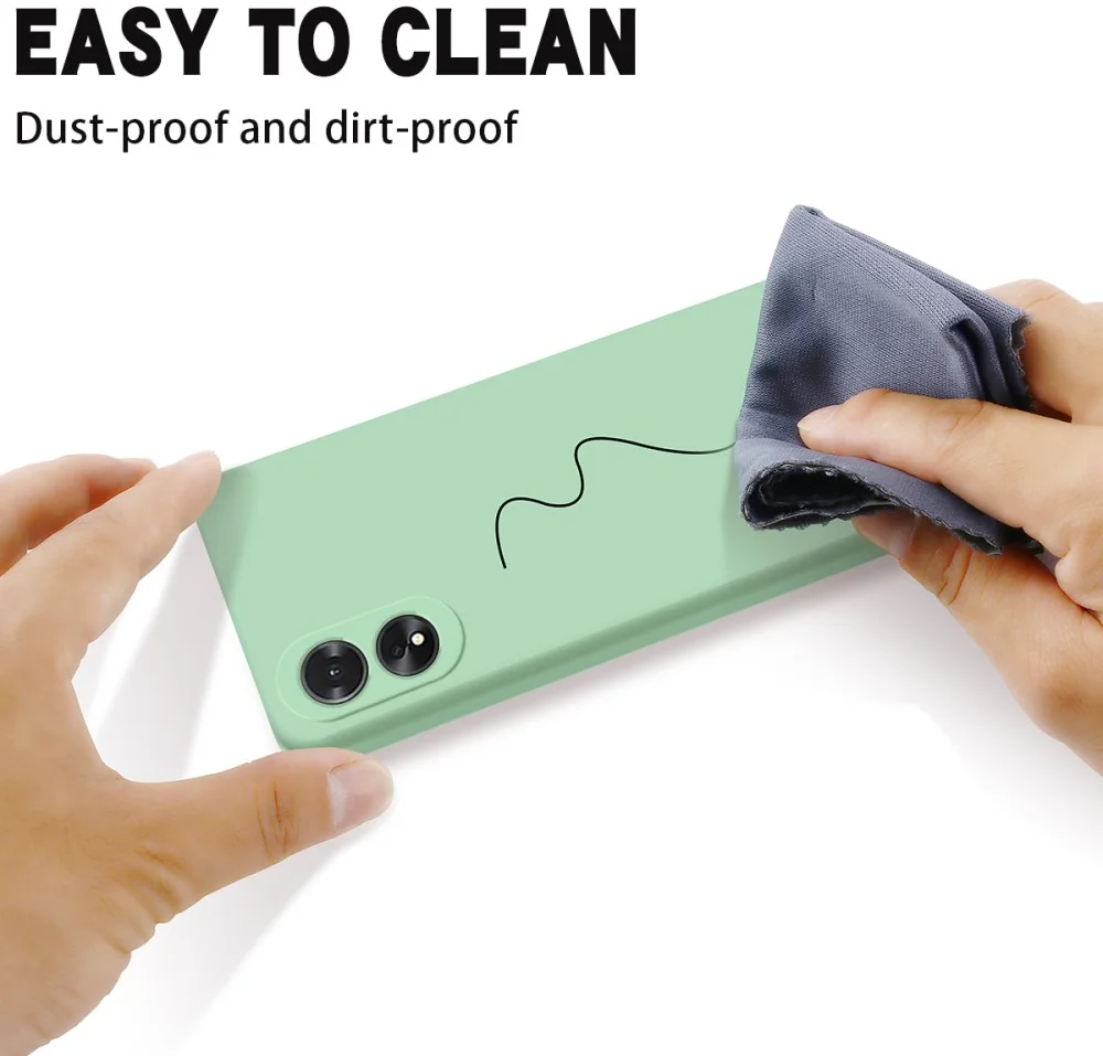 Oppo A18 / A38 Hoesje Siliconen Back Cover Groen afbeelding 8