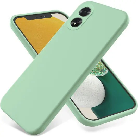 Oppo A18 / A38 Hoesje Siliconen Back Cover Groen afbeelding 1