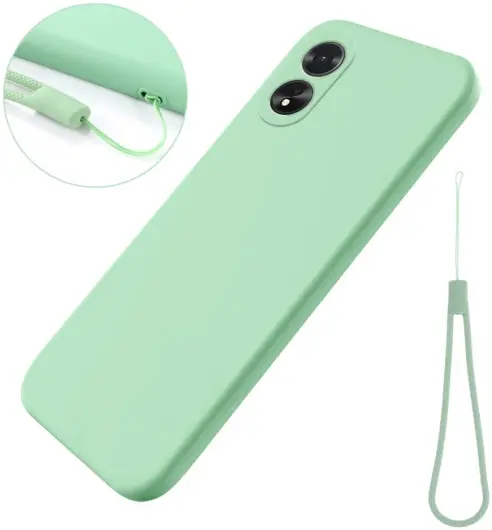 Oppo A18 / A38 Hoesje Siliconen Back Cover Groen afbeelding 4