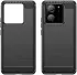 Xiaomi 13T/13T Pro Hoesje Geborsteld TPU Flexibele Back Cover Zwart afbeelding 2