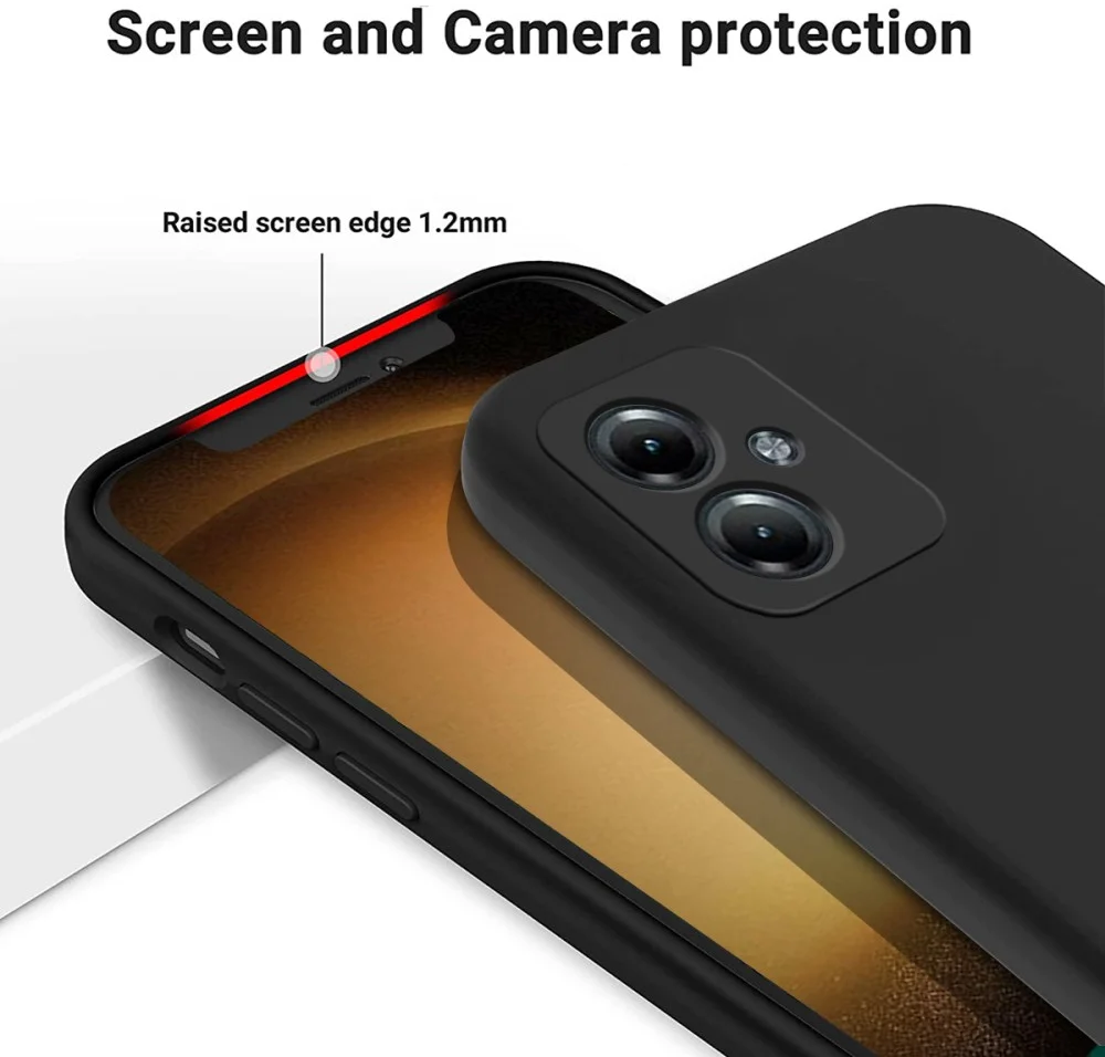 Motorola Moto G54 Hoesje Siliconen Back Cover Zwart afbeelding 6