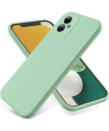 Motorola Moto G54 Hoesje Siliconen Back Cover Groen Hoesjes