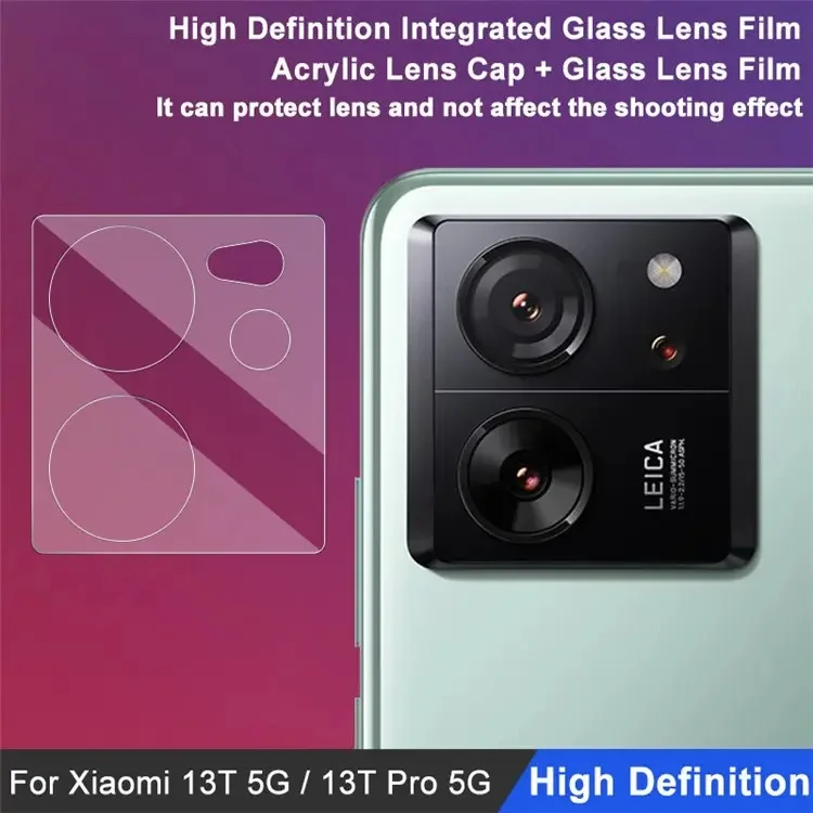 Imak Xiaomi 13T / 13T Pro Camera Lens Protector + Lens Cap Clear afbeelding 4