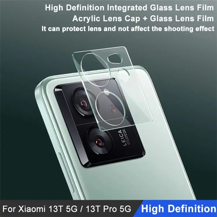 Imak Xiaomi 13T / 13T Pro Camera Lens Protector + Lens Cap Clear afbeelding 5