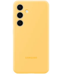 Origineel Samsung Galaxy S24 Hoesje Silicone Case Back Cover Geel