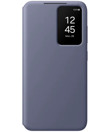 Origineel Samsung Galaxy S24 Hoesje Smart View Wallet Case Paars Hoesjes