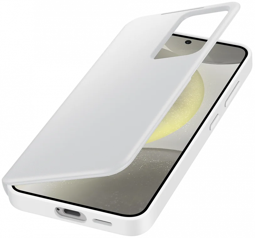 Origineel Samsung Galaxy S24 Hoesje Smart View Wallet Case Wit afbeelding 2