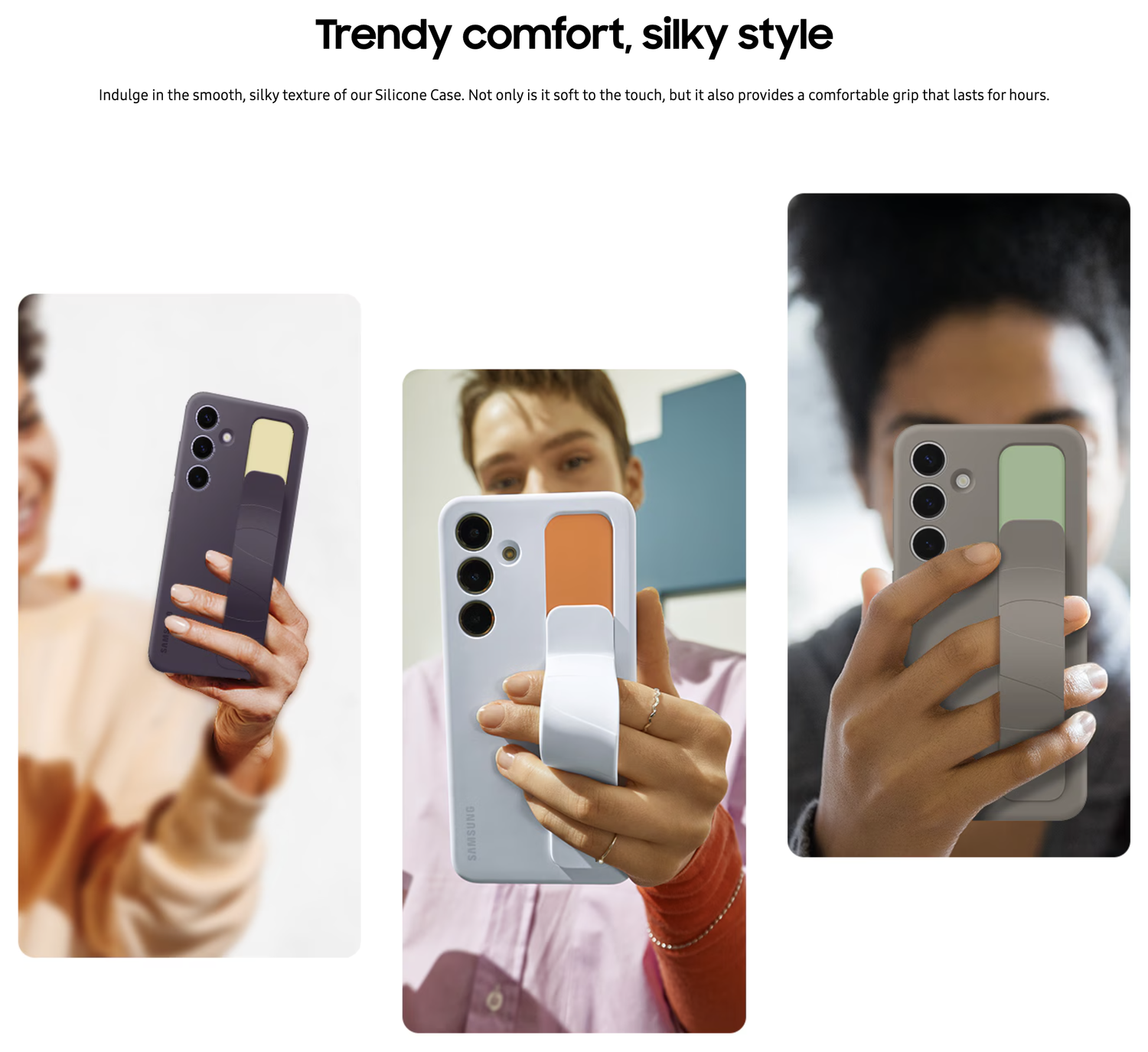 Origineel Samsung Galaxy S24 Plus Hoesje Standing Grip Case Wit afbeelding 5