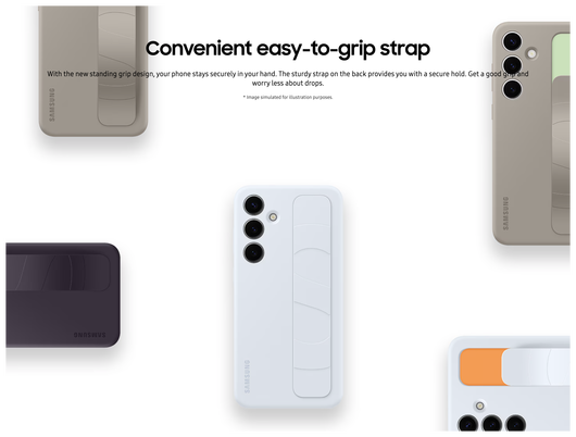 Origineel Samsung Galaxy S24 Plus Hoesje Standing Grip Case Wit afbeelding 3