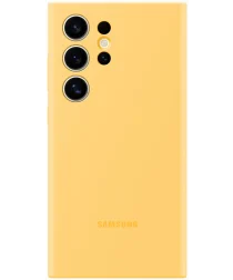 Origineel Samsung Galaxy S24 Ultra Hoesje Silicone Case Geel