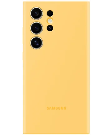 Origineel Samsung Galaxy S24 Ultra Hoesje Silicone Case Geel Hoesjes