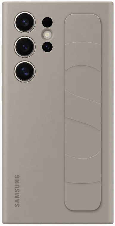 Origineel Samsung Galaxy S24 Ultra Hoesje Standing Grip Case Taupe afbeelding 3