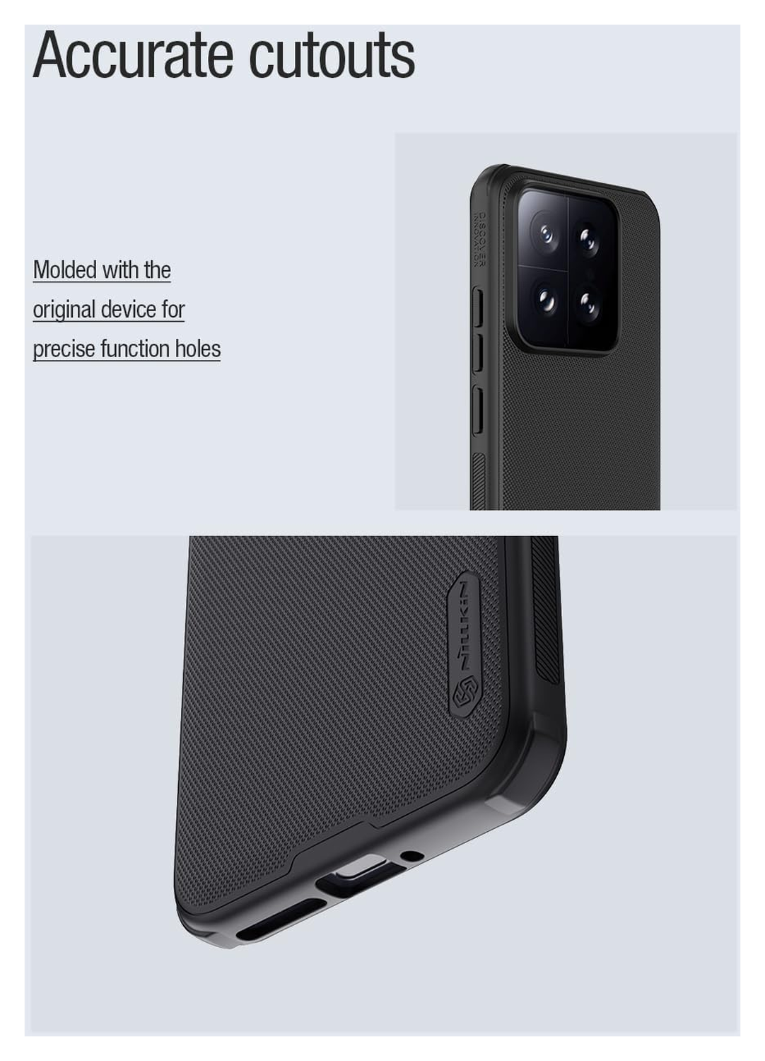 Nillkin Frosted Shield Xiaomi 14 Hoesje MagSafe Back Cover Zwart afbeelding 11
