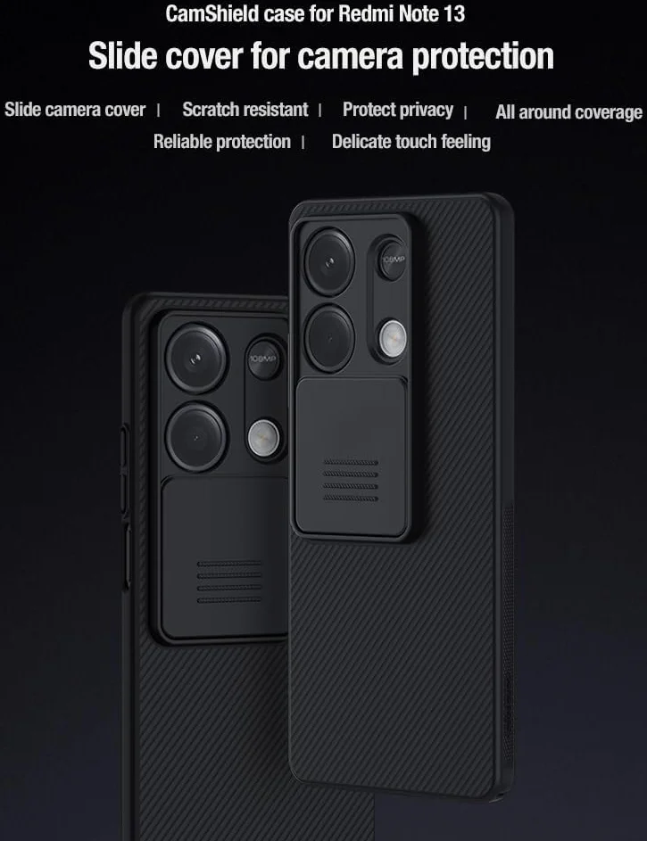 Nillkin CamShield Xiaomi Redmi Note 13 5G Hoesje Camera Slider Zwart afbeelding 9
