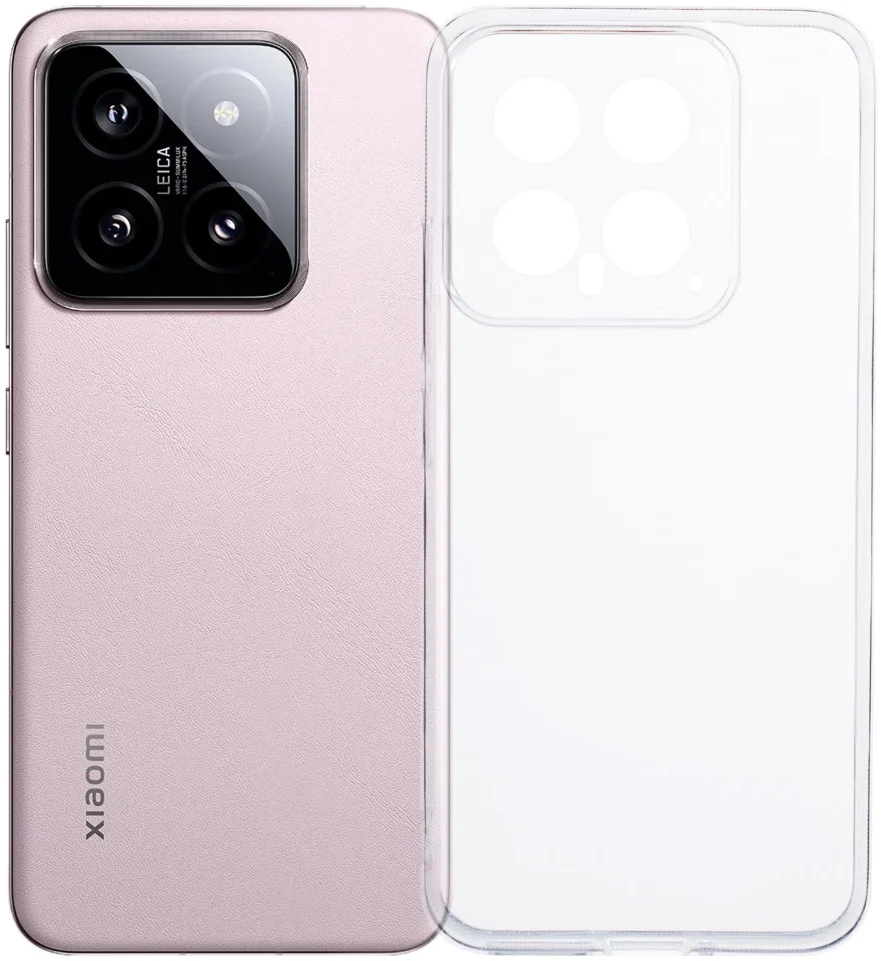 Xiaomi 14 Hoesje Dun TPU Back Cover Transparant afbeelding 1