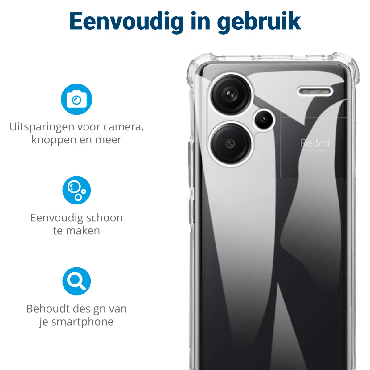 Xiaomi Redmi Note 13 Pro Plus Hoesje Schokbestendig TPU Transparant afbeelding 5