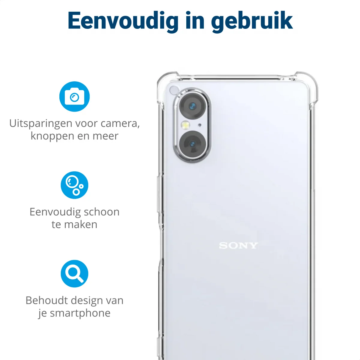 Sony Xperia 5 V Hoesje Schokbestendig Dun TPU Back Cover Transparant afbeelding 6
