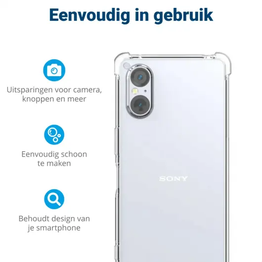 Sony Xperia 5 V Hoesje Schokbestendig Dun TPU Back Cover Transparant afbeelding 6