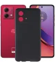 Motorola Moto G84 Hoesje Matte Back Cover Dun TPU Zwart