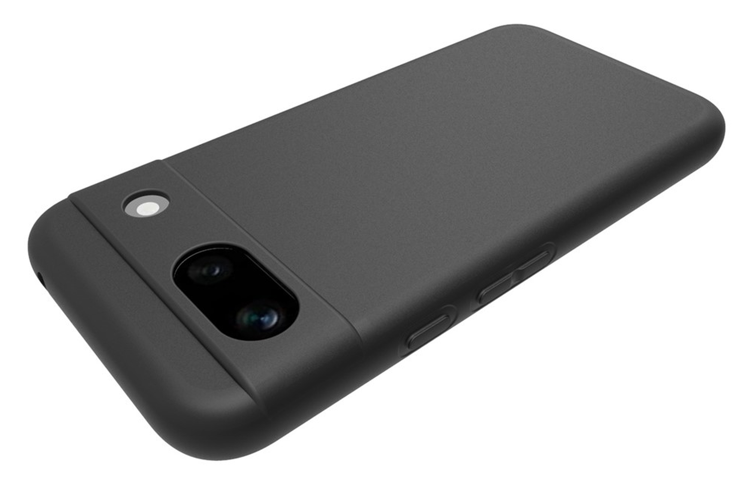 Google Pixel 8a Hoesje Matte Back Cover Dun TPU Zwart afbeelding 3