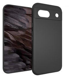 Google Pixel 8a Hoesje Matte Back Cover Dun TPU Zwart afbeelding