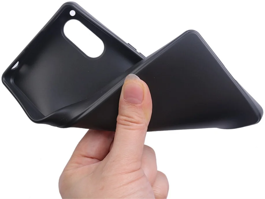 Sony Xperia 5 V Hoesje Matte Back Cover Dun TPU Zwart afbeelding 3