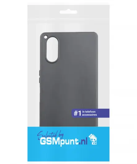 Sony Xperia 5 V Hoesje Matte Back Cover Dun TPU Zwart afbeelding 6