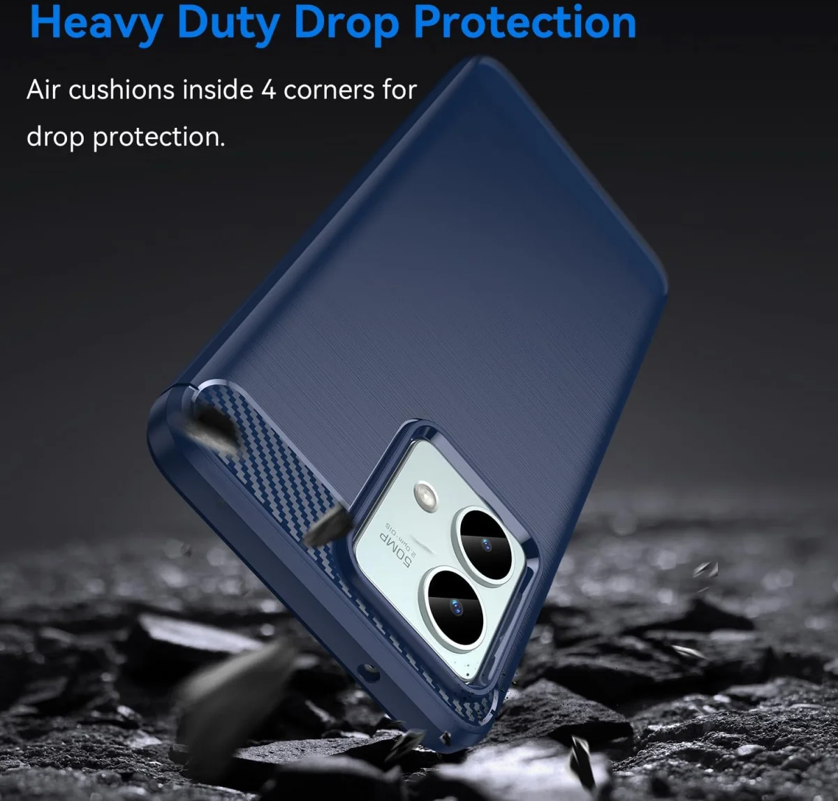 Motorola Moto G84 Hoesje Geborsteld TPU Flexibele Back Cover Blauw afbeelding 5
