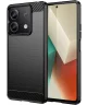 Xiaomi Redmi Note 13 5G Hoesje Geborsteld TPU Back Cover Zwart