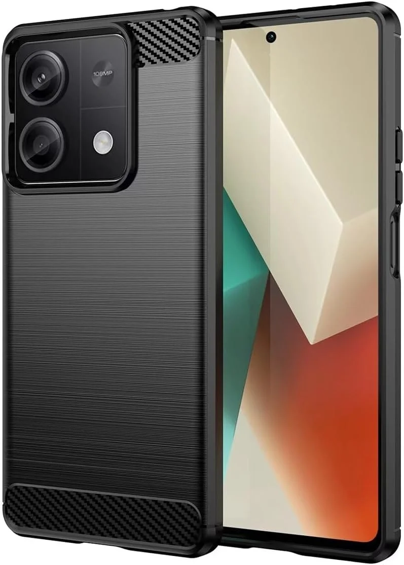 Xiaomi Redmi Note 13 5G Hoesje Geborsteld TPU Back Cover Zwart afbeelding 1