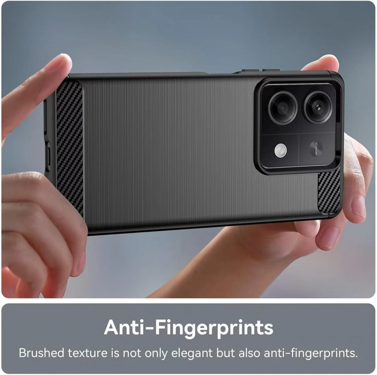 Xiaomi Redmi Note 13 5G Hoesje Geborsteld TPU Back Cover Zwart afbeelding 7